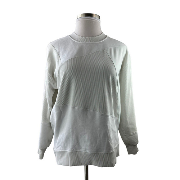 Lululemon Perfectly Oversized Crew Patch Sweatshirt Off White Limited Edition 8 - Picture 2 of 13